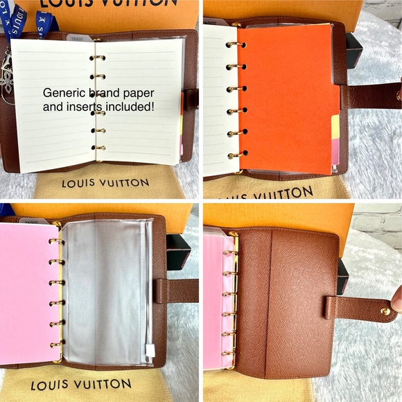 Louis Vuitton Planner Agenda PM LIKE NEW with paper clips, paper and box - Picture 6 of 11